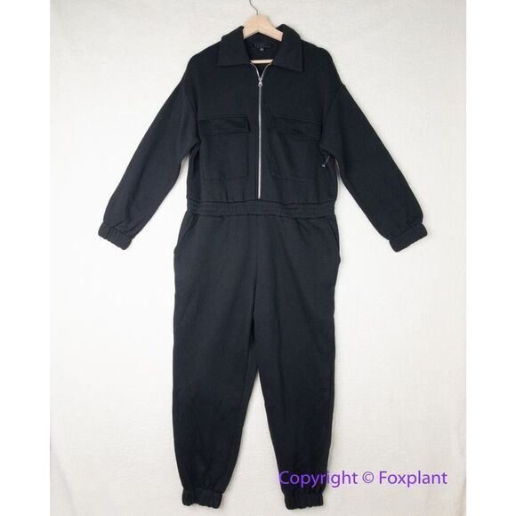 New! Eloquii black fleece jumpsuit, size 14 - Picture 2 of 16